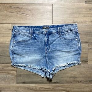 Torrid Womens Vintage Stretch High Rise Shorts Size 24 Blue